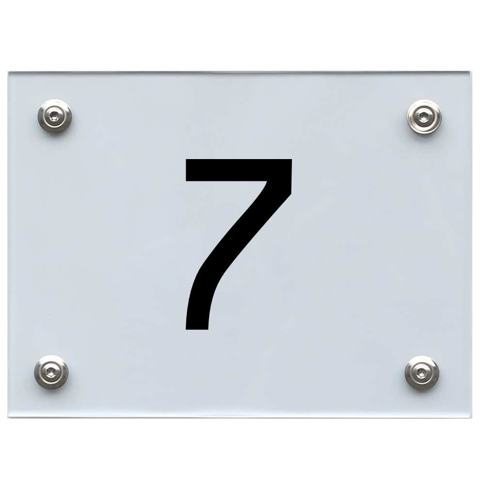 Hausnummernschild 7 schwarz