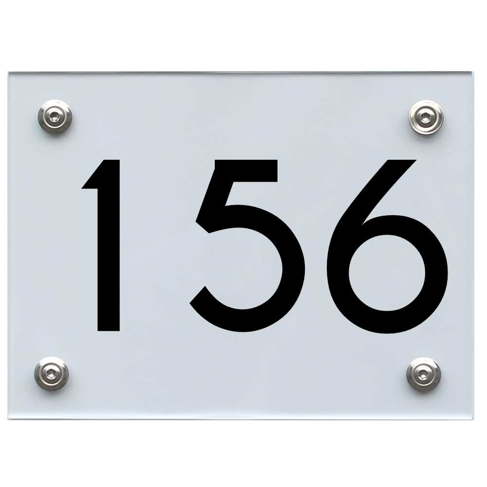 Hausnummernschild 156 schwarz