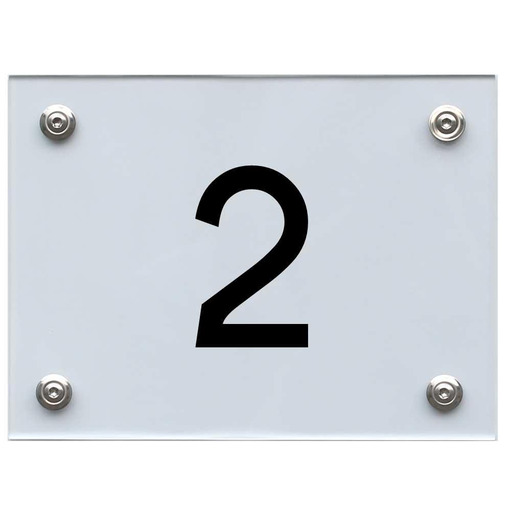 Hausnummernschild 2 schwarz