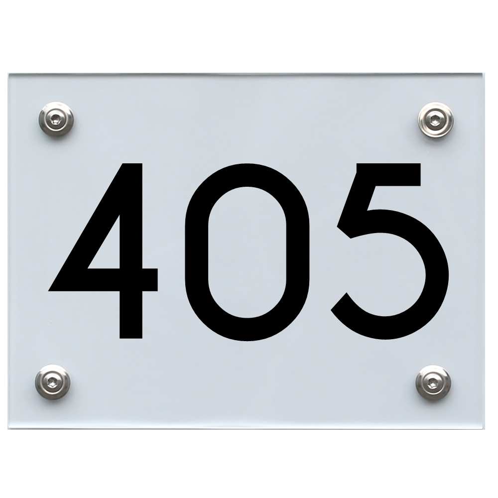 Hausnummernschild 405 schwarz
