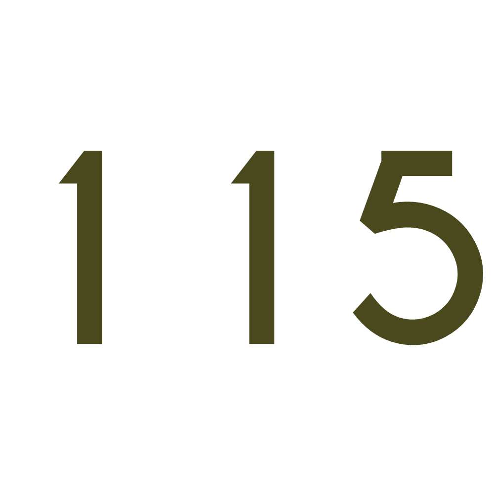 Hausnummer Aufkleber 115 gold