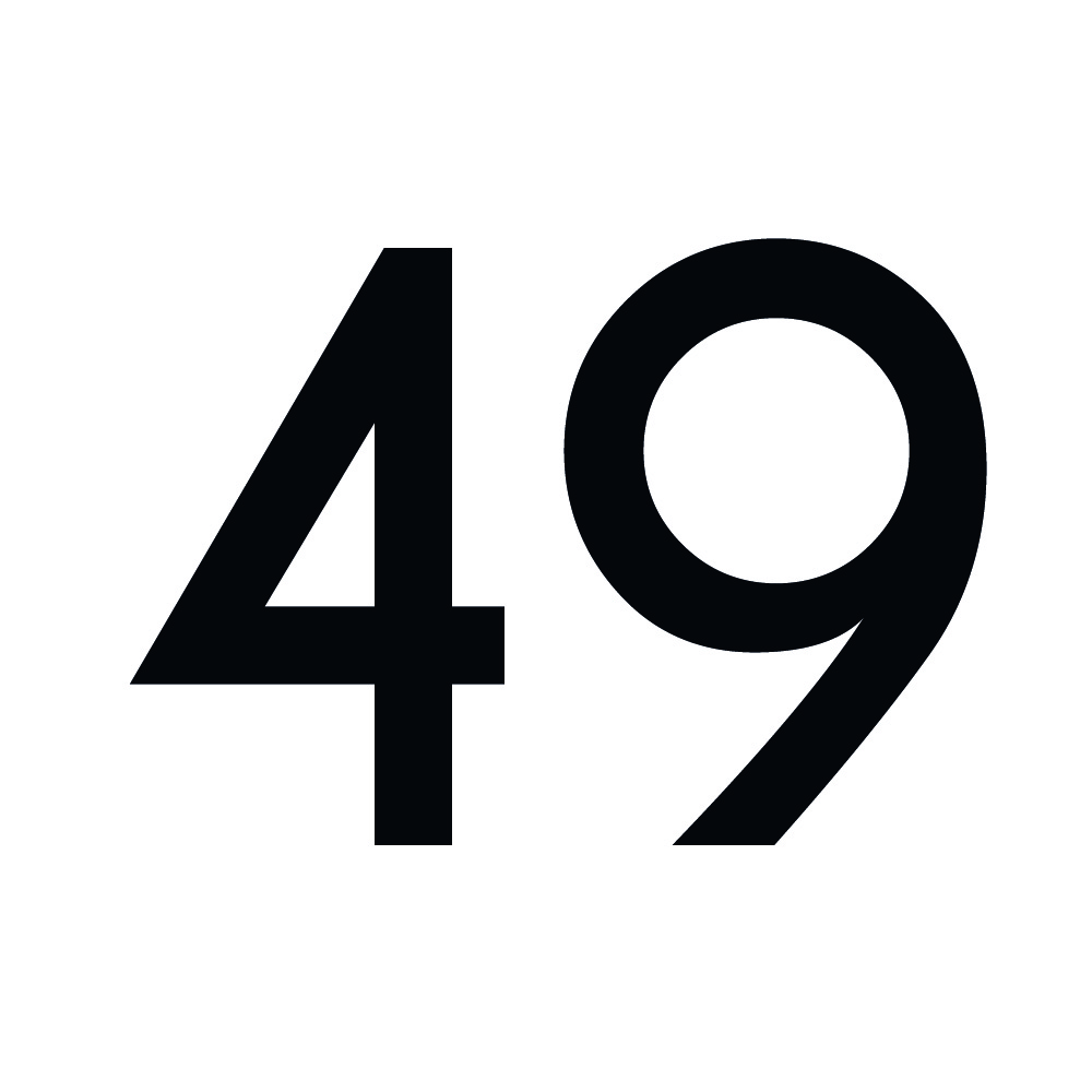 Zahlenaufkleber 49 schwarz