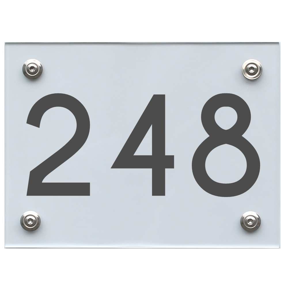 Hausnummernschild 248 dunkelgrau