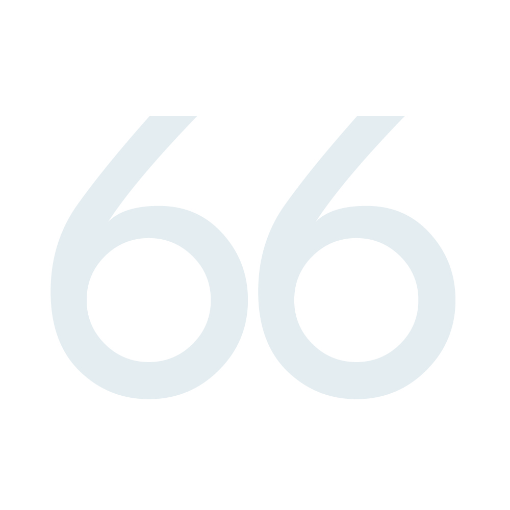 Zahlenaufkleber 66 weiß