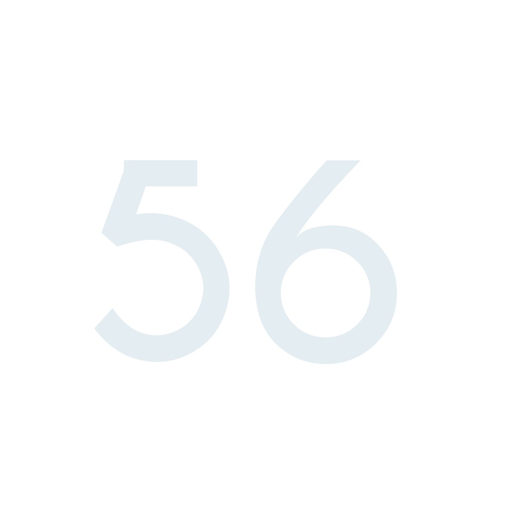 Hausnummer Aufkleber 56 weiss