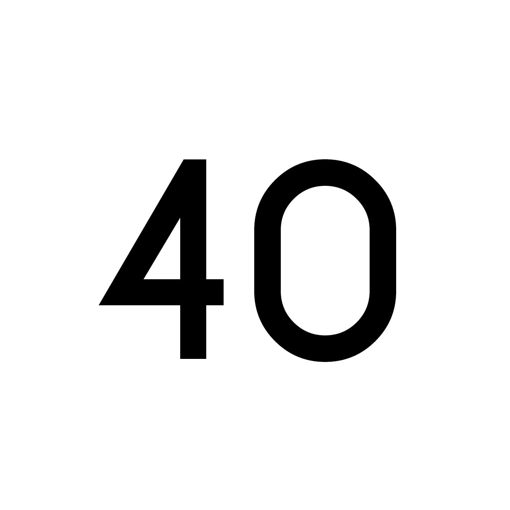 Hausnummer Aufkleber 40 schwarz