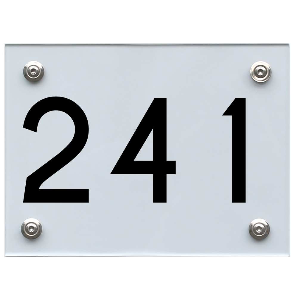 Hausnummernschild 241 schwarz