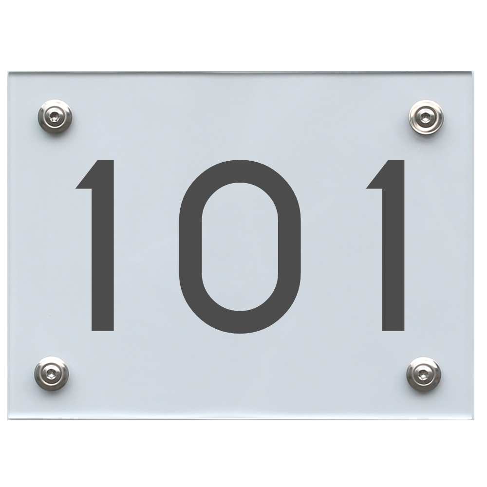 Hausnummernschild 101 dunkelgrau