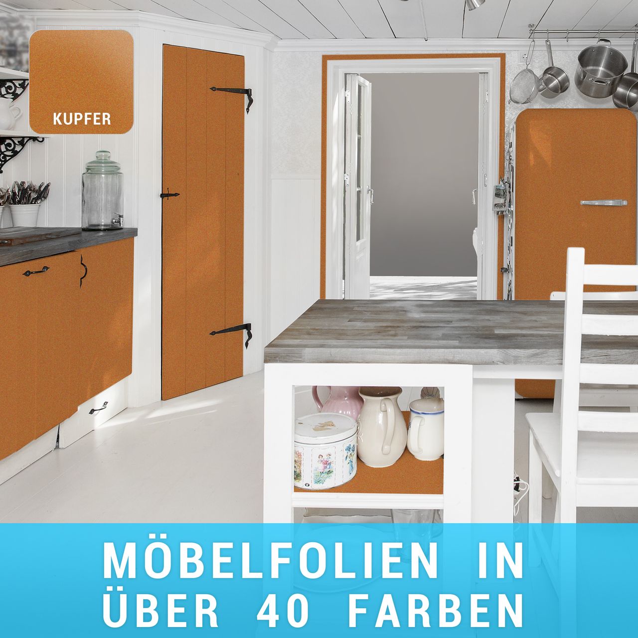 Möbelfolie Kupfer