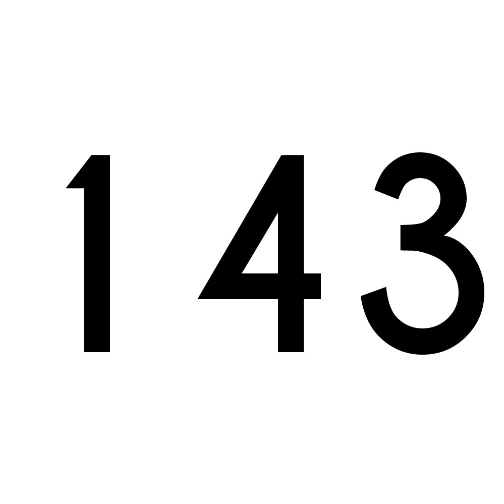 Hausnummer Aufkleber 143 schwarz