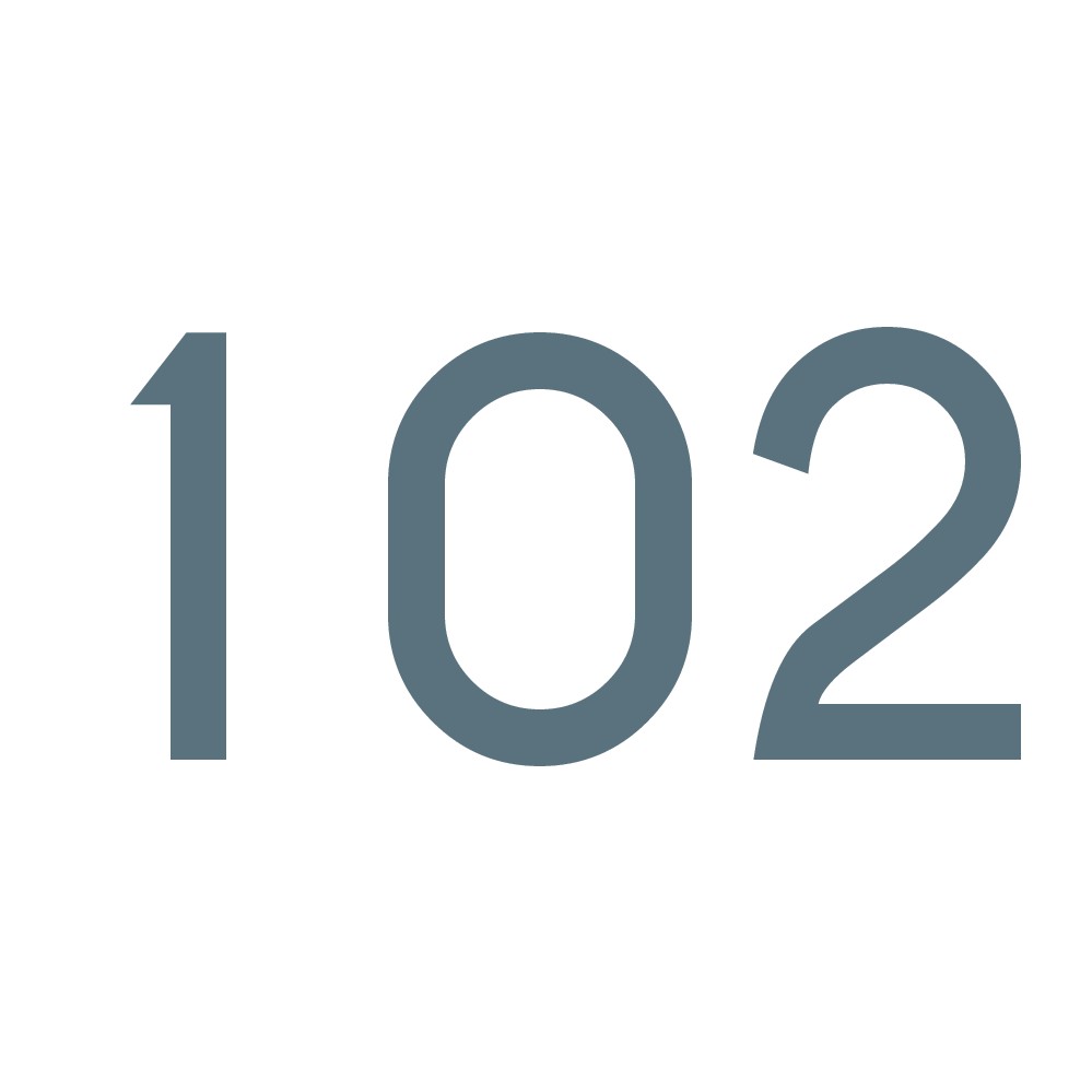 Hausnummer Aufkleber 102 silber