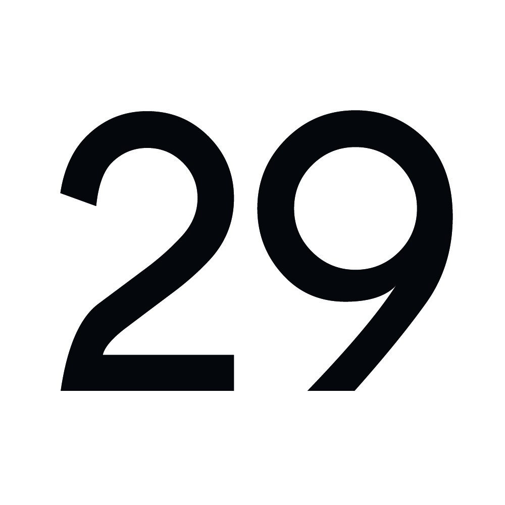 Zahlenaufkleber 29 schwarz