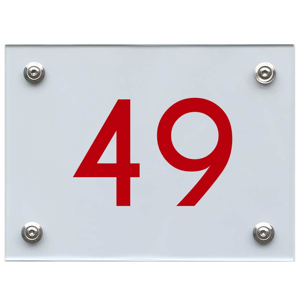 hausnummernschild-49-rot Hausnummernschild 49 rot