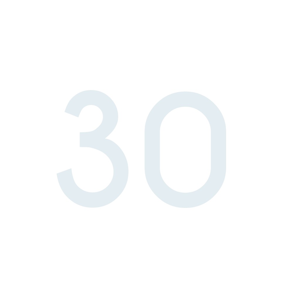 Hausnummer Aufkleber 30 weiss