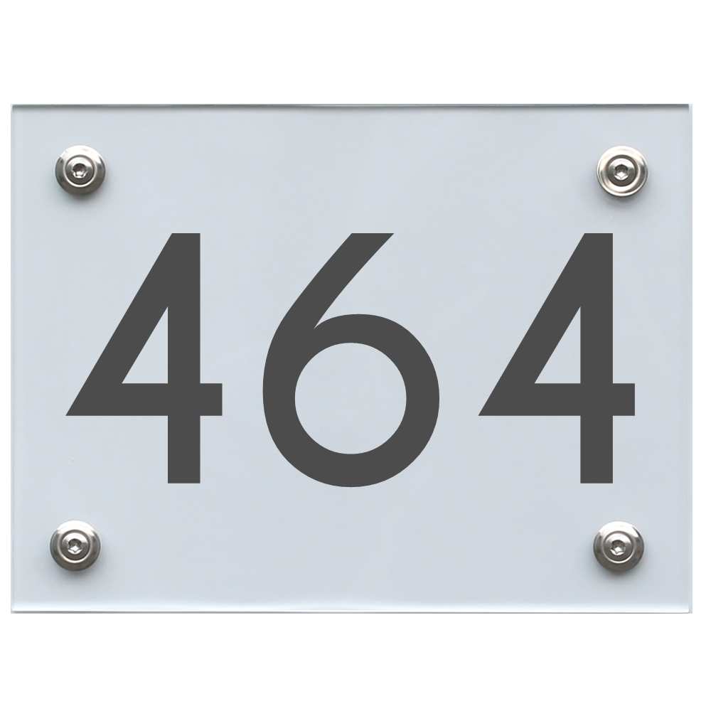 Hausnummernschild 464 dunkelgrau