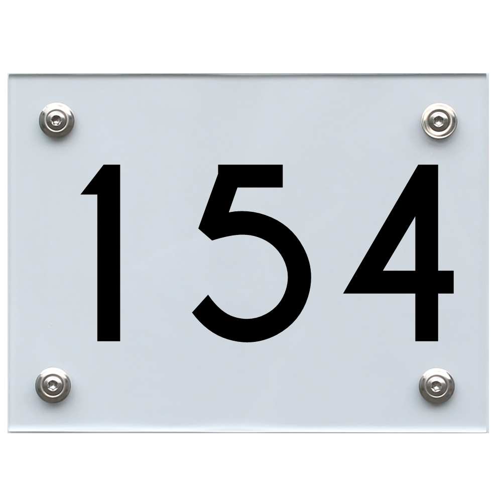 Hausnummernschild 154 schwarz