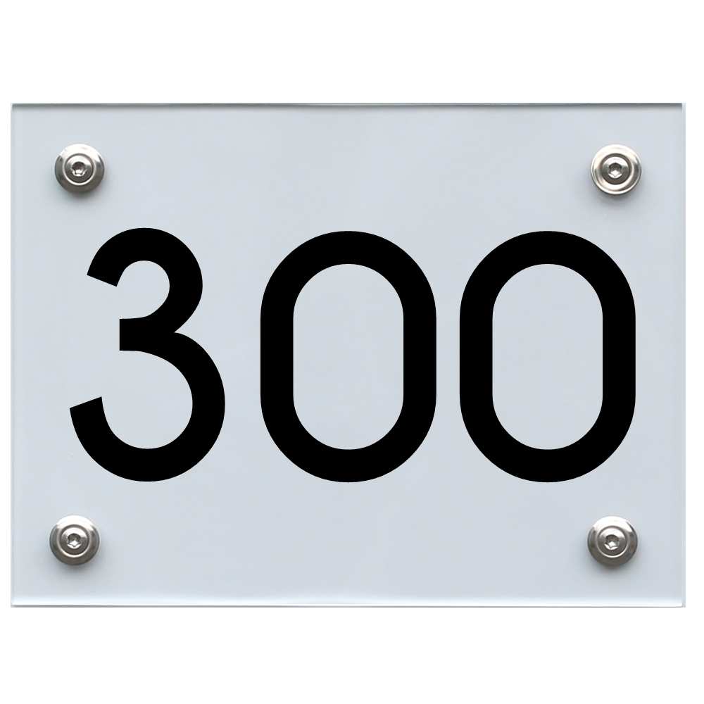 Hausnummernschild 300 schwarz