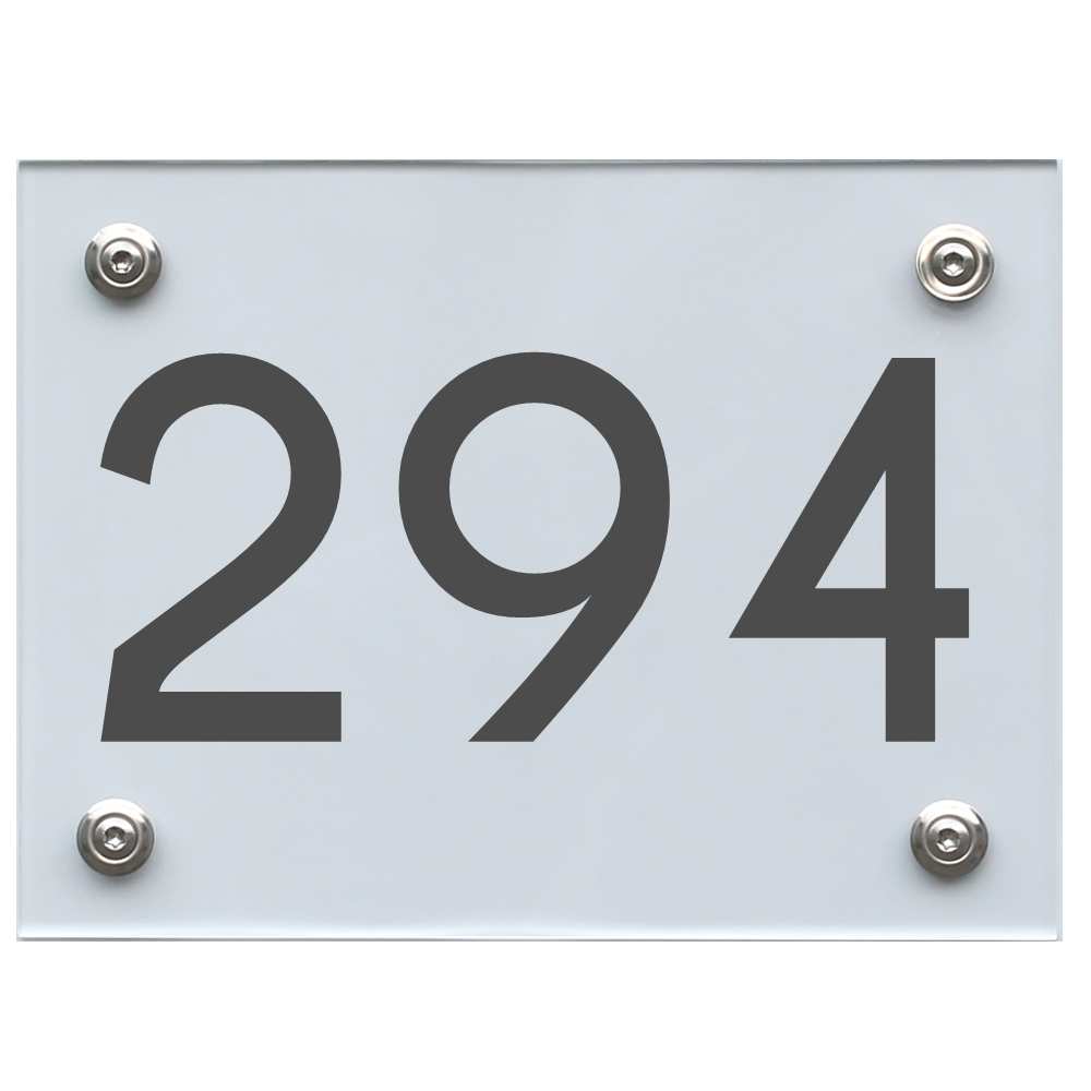 Hausnummernschild 294 dunkelgrau