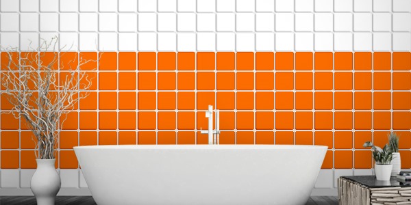 Fliesenaufkleber pastellorange