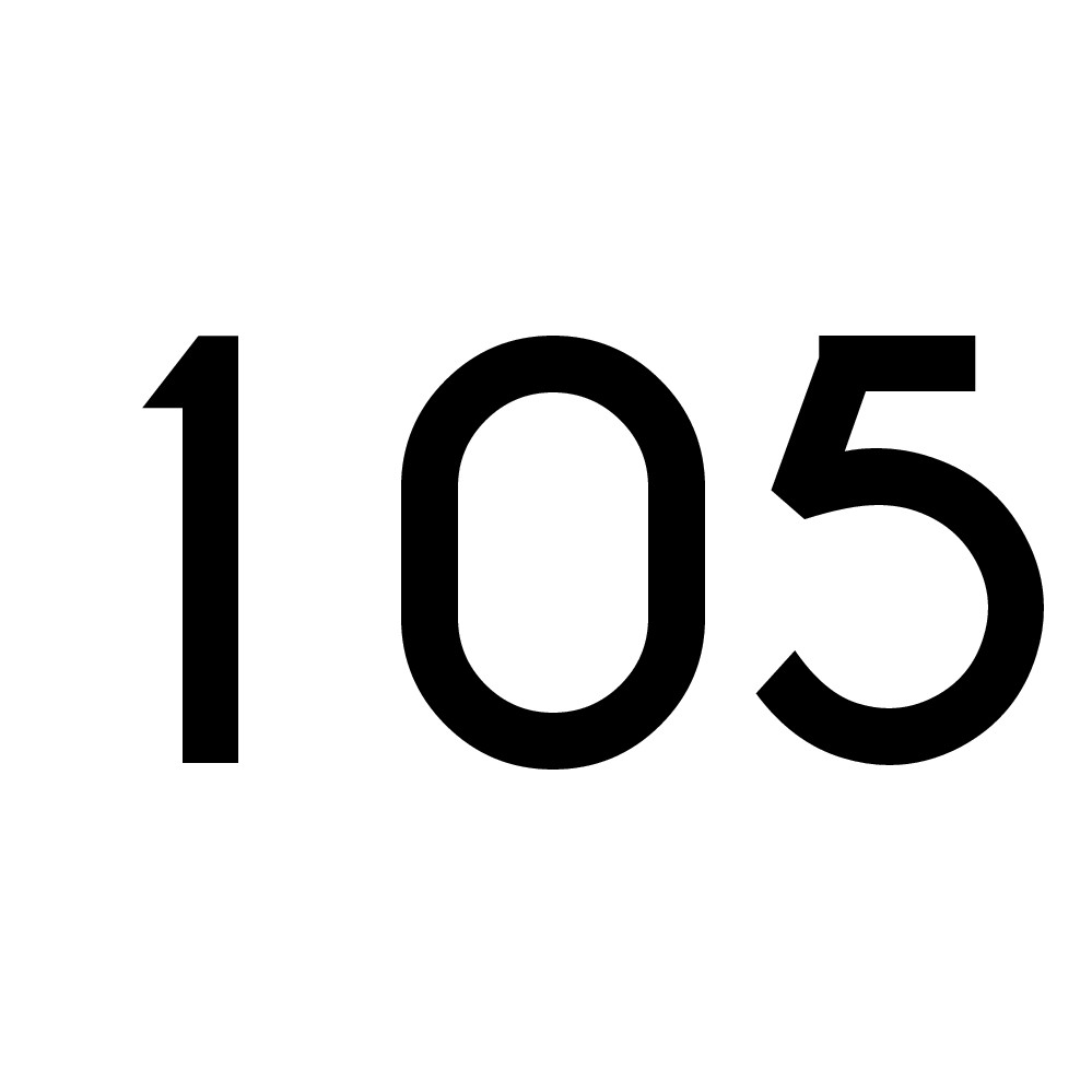 Hausnummer Aufkleber 105 schwarz