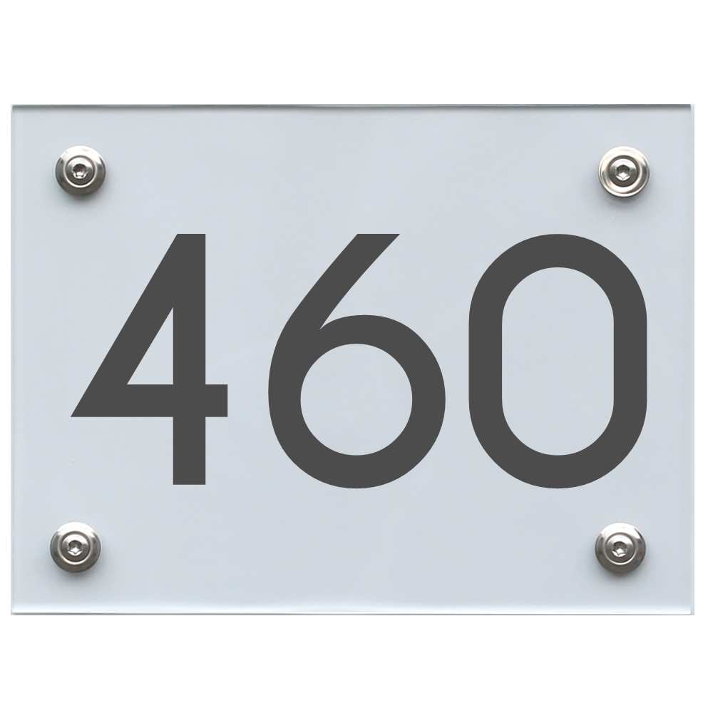 Hausnummernschild 460 dunkelgrau