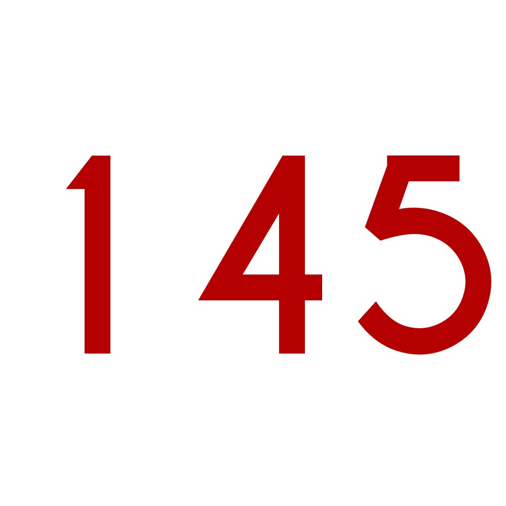 Hausnummer Aufkleber 145 rot