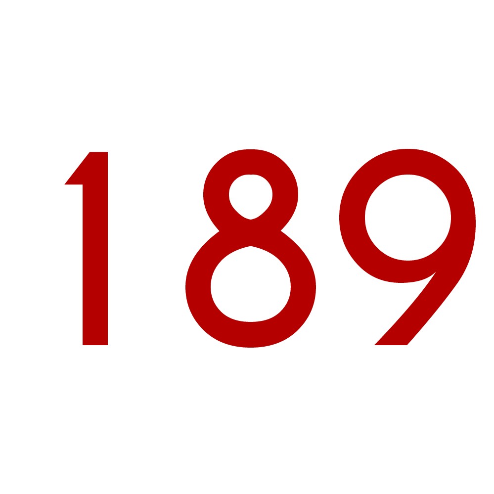 Hausnummer Aufkleber 189 rot