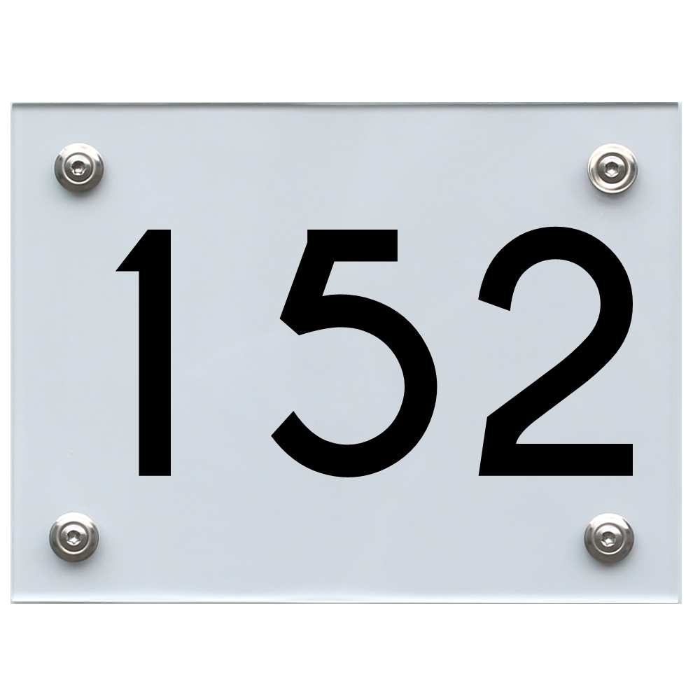 Hausnummernschild 152 schwarz