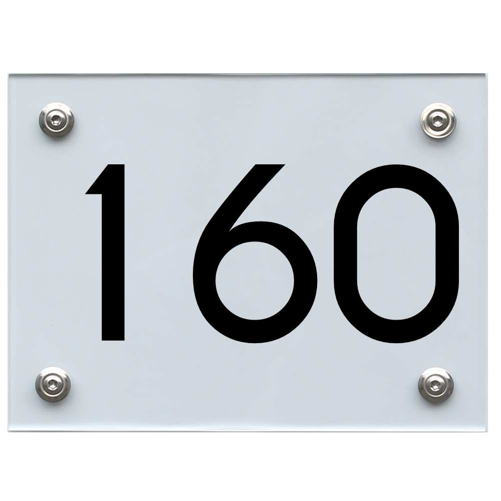 Hausnummernschild 160 schwarz