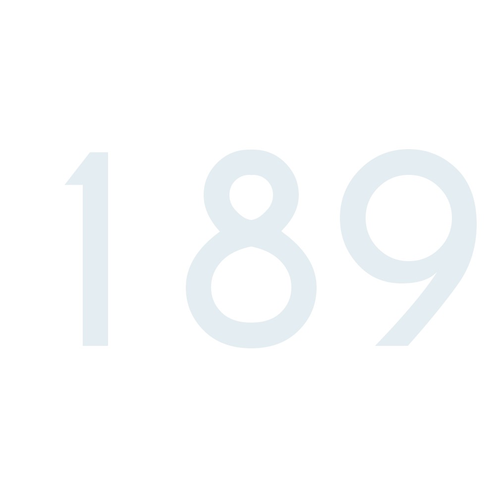 Hausnummer Aufkleber 189 weiss