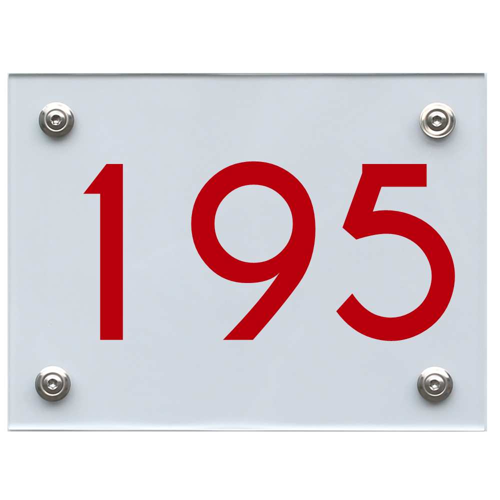 hausnummernschild-195-rot Hausnummernschild 195 rot