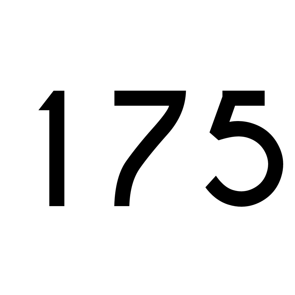 Hausnummer Aufkleber 175 schwarz