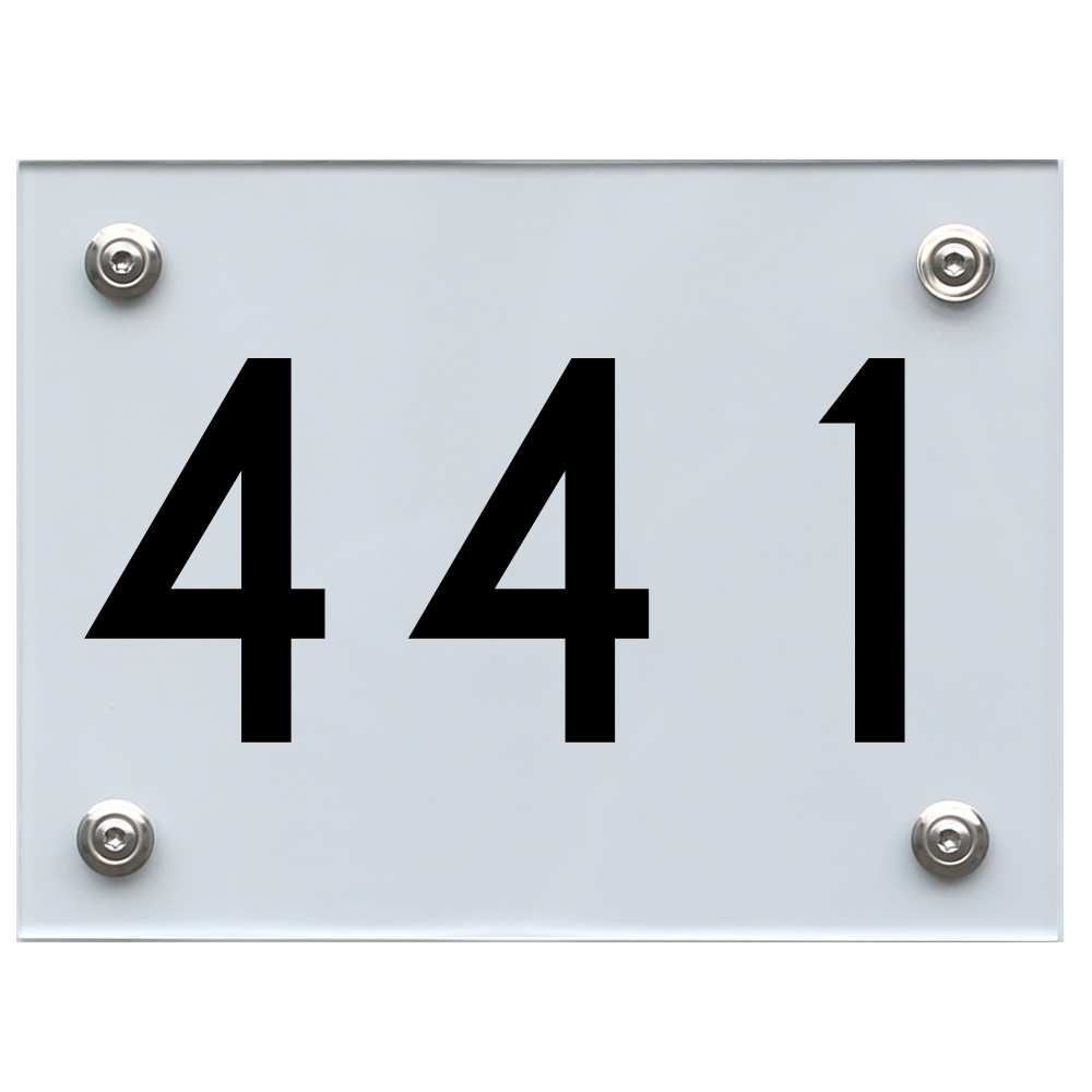 Hausnummernschild 441 schwarz
