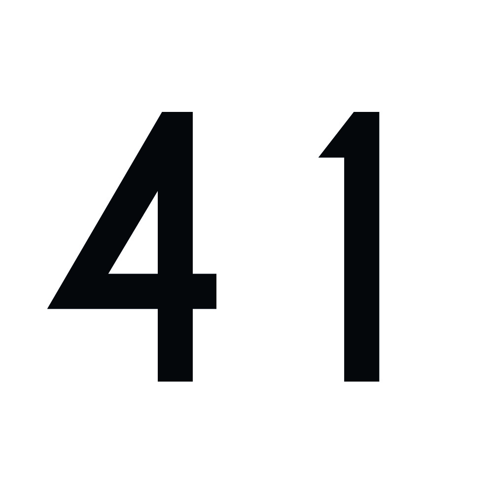 Zahlenaufkleber 41 schwarz