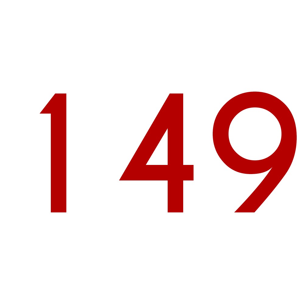 Hausnummer Aufkleber 149 rot