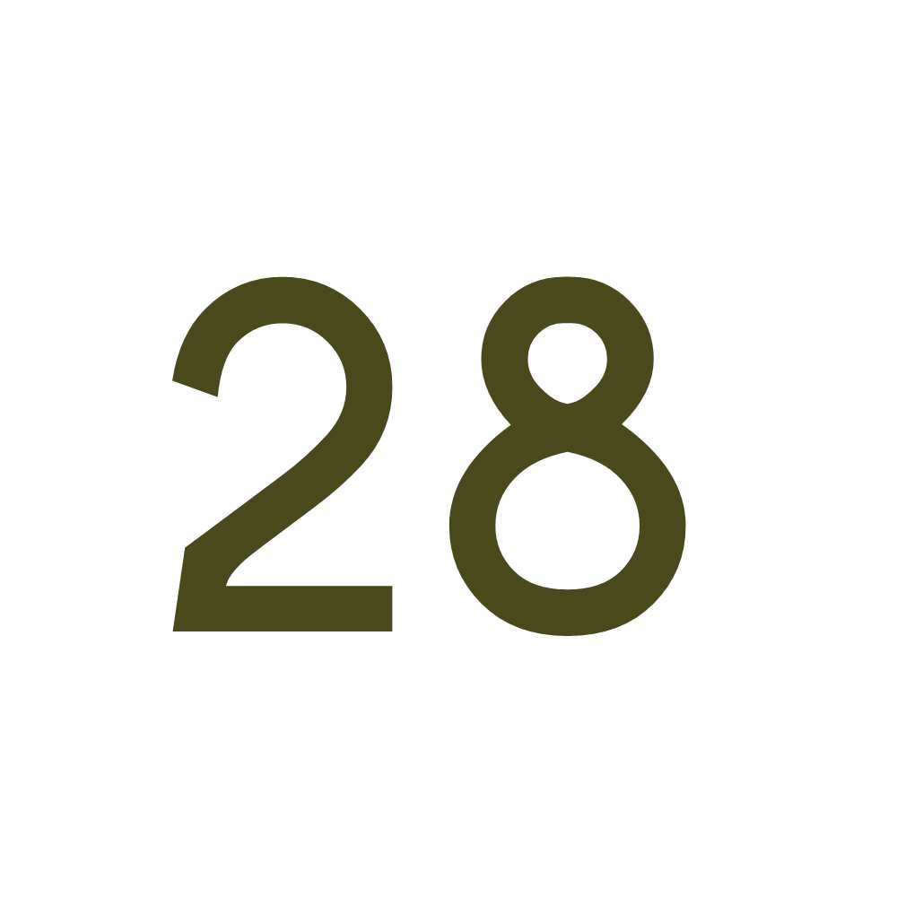 Hausnummer Aufkleber 28 gold