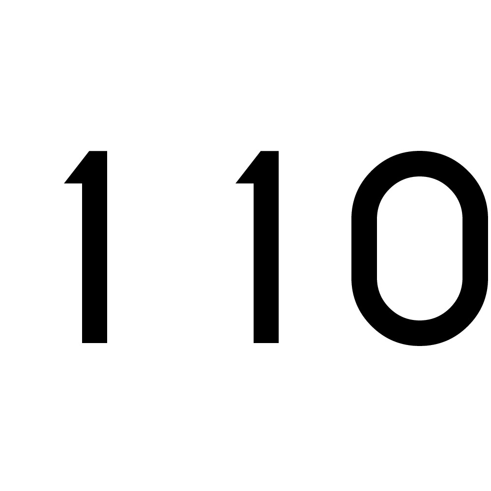 hausnummer-110 Hausnummer Aufkleber 110 schwarz