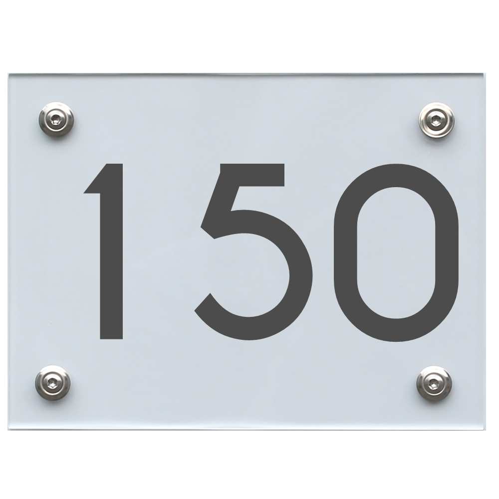 Hausnummernschild 150 dunkelgrau