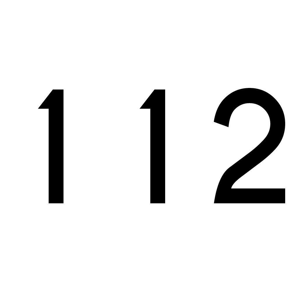 hausnummer-112 Hausnummer Aufkleber 112 schwarz