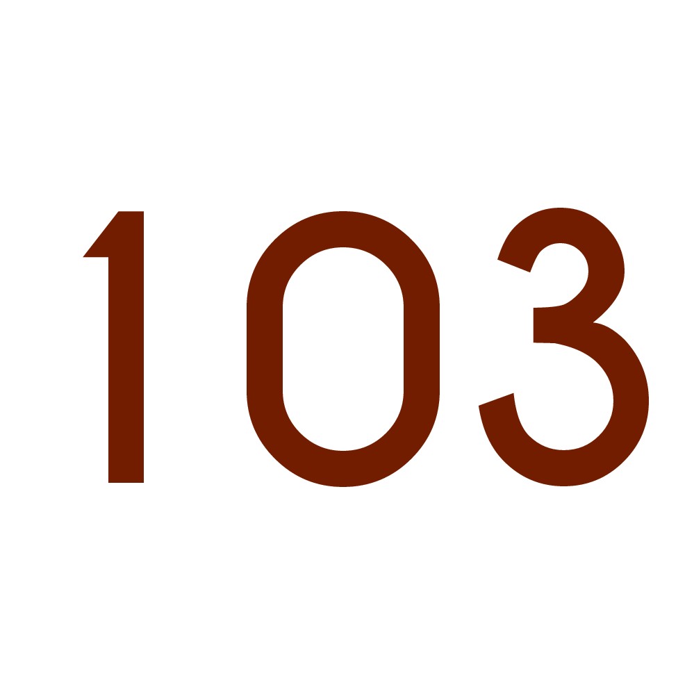 Hausnummer Aufkleber 103 kupfer