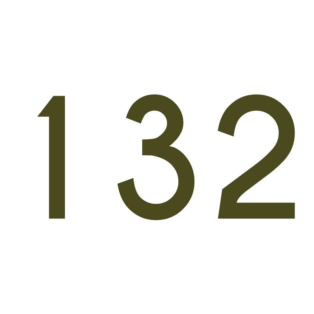 Hausnummer Aufkleber 132 gold