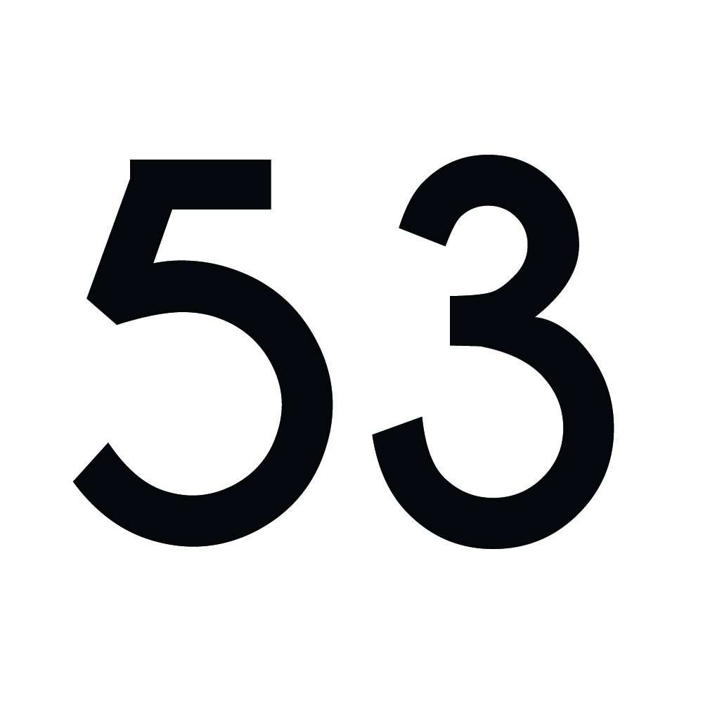 Zahlenaufkleber 53 schwarz