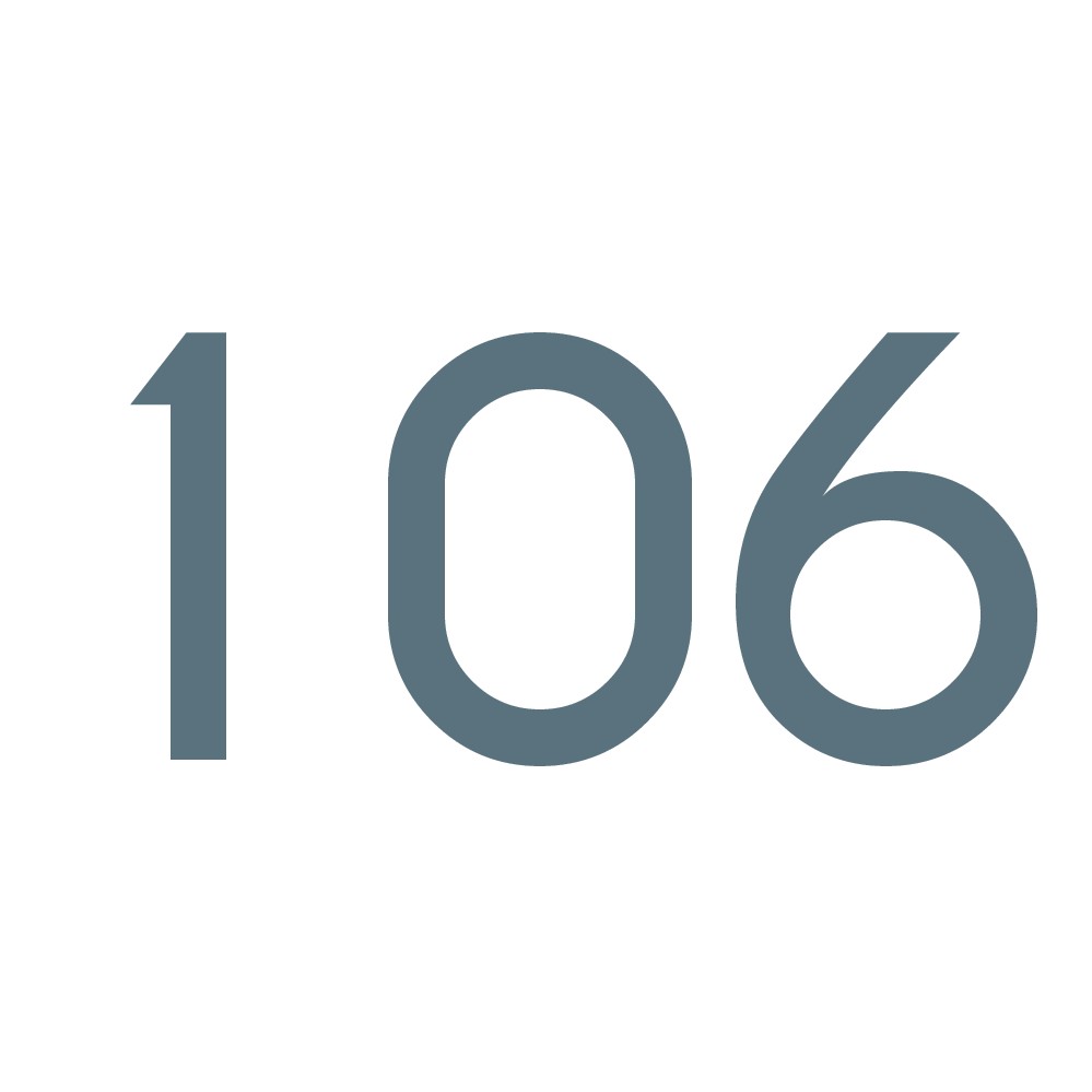 Hausnummer Aufkleber 106 silber