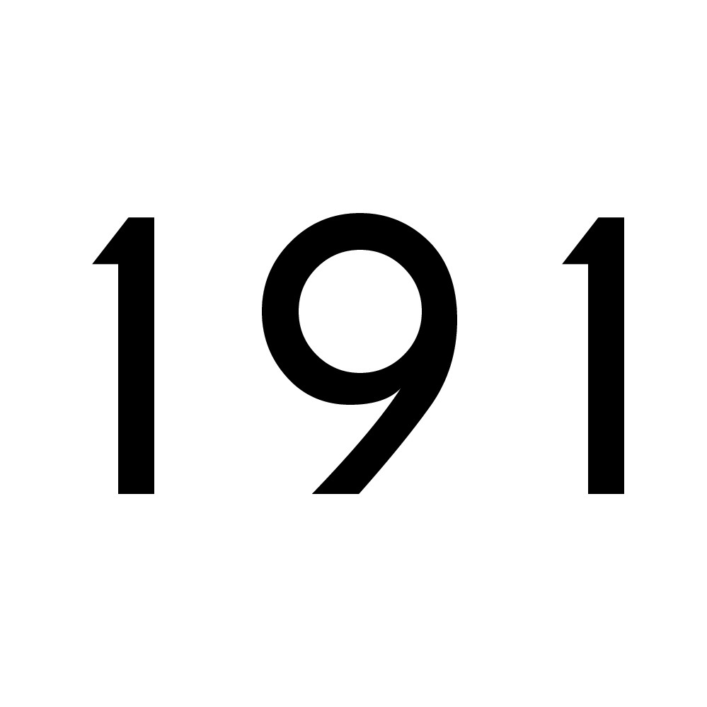 Hausnummer Aufkleber 191 schwarz