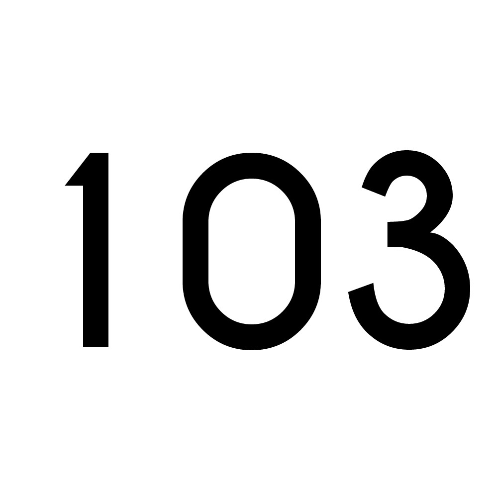 Hausnummer Aufkleber 103 schwarz