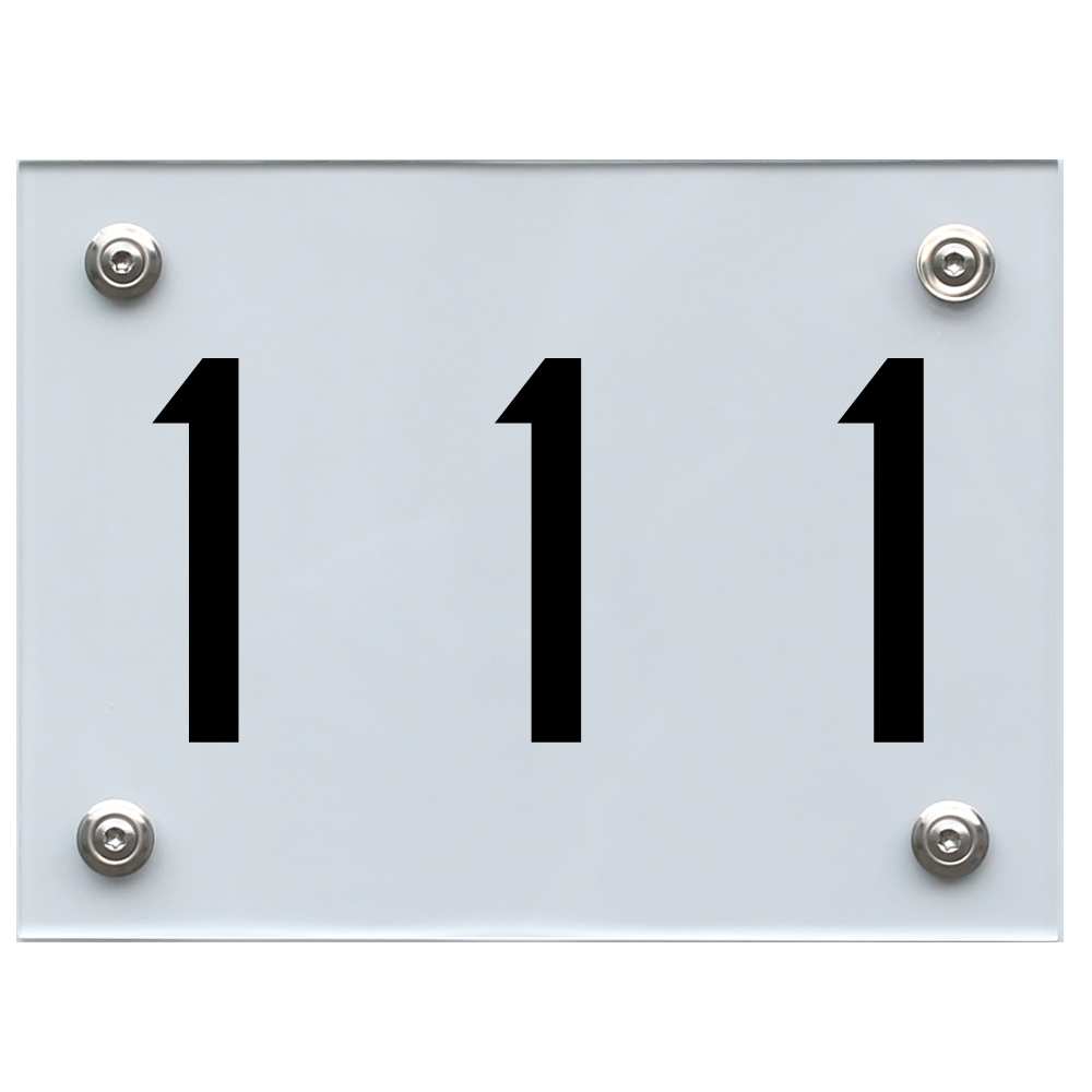 Hausnummernschild 111 schwarz
