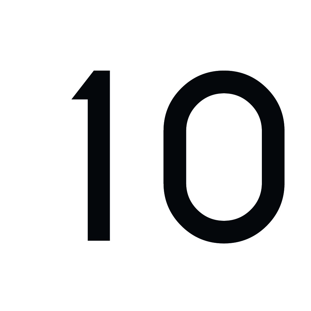 Zahlenaufkleber 10 schwarz