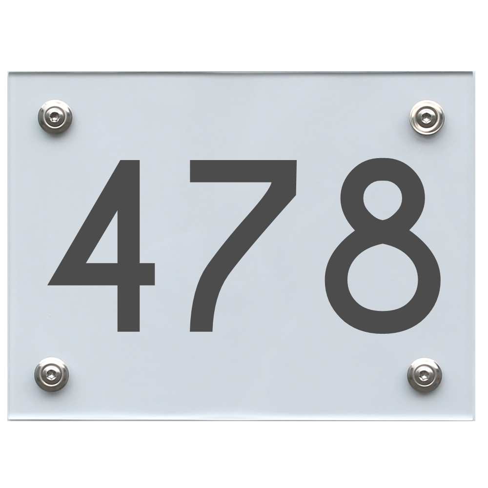 Hausnummernschild 478 dunkelgrau