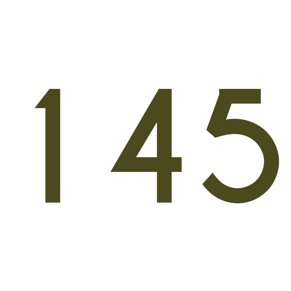 Hausnummer Aufkleber 145 gold