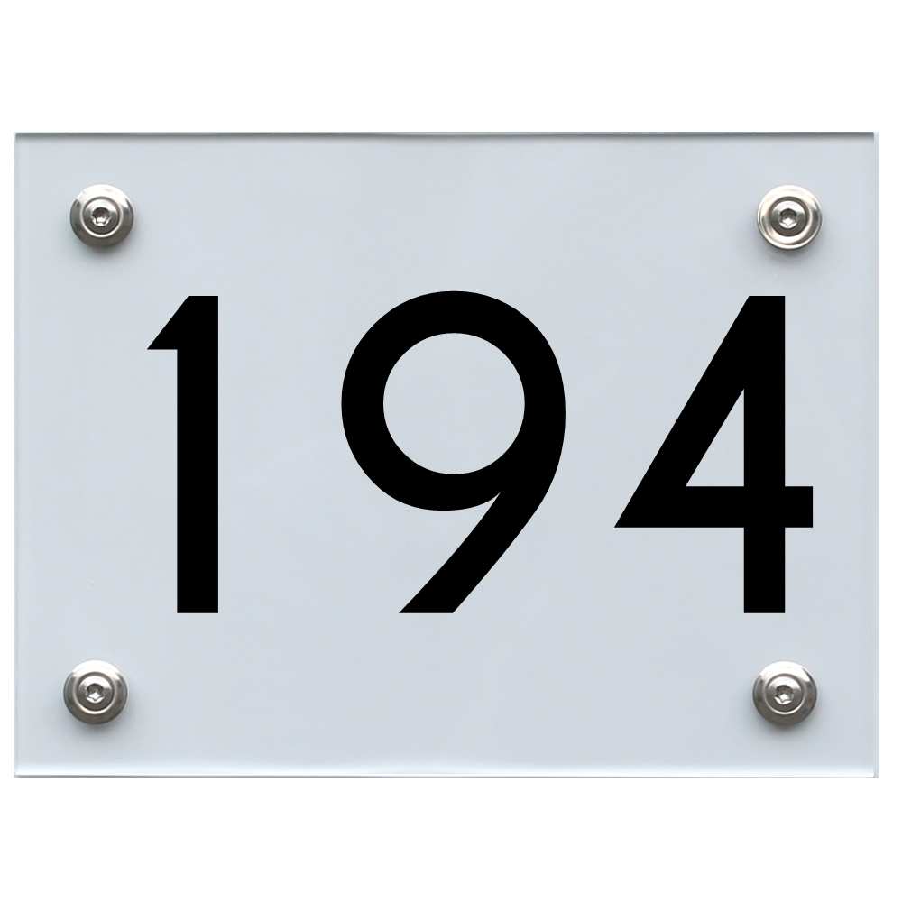 Hausnummernschild 194 schwarz